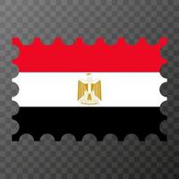 Postage stamp with Egypt flag. Vector illustration.