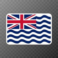 bandera del territorio británico del océano índico, colores oficiales y proporción. ilustración vectorial vector