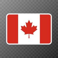 Canada flag, official colors and proportion. Vector illustration.