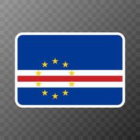 Cape Verde flag, official colors and proportion. Vector illustration.