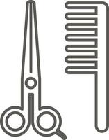 Scissors, comb, barber vector icon. Simple element illustration from map and navigation concept. Scissors, comb, barber vector icon. Real estate concept vector illustration.