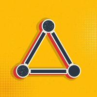 connection, network pop art, retro icon. Vector illustration of pop art style on retro background