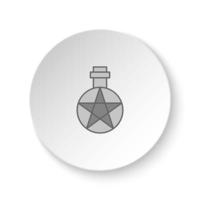 Round button for web icon, Alchemy symbol. Button banner round, badge interface for application illustration on white background vector