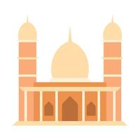 moderno plano islámico mezquita edificio, adecuado para diagramas, mapa, infografía, ilustración, y otro gráfico relacionado activos. tradicional arabesco ornamento ilustración. vector