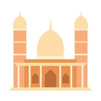 Modern Flat Islamic Mosque Building, Suitable for Diagrams, Map, Infographics, Illustration, And Other Graphic Related Assets. Traditional arabesque ornament illustration. vector