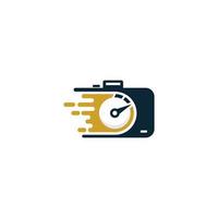 Camera icon with timer and speed. vector