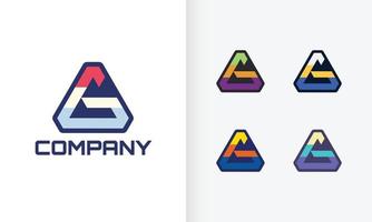 Letter G geometric company logo vector