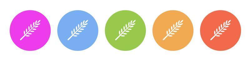 Multi colored flat icons on round backgrounds. Agriculture, wheat multicolor circle vector icon on white background