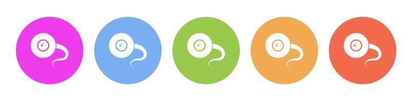 Multi colored flat icons on round backgrounds. creepy, dead, eye multicolor circle vector icon on white background