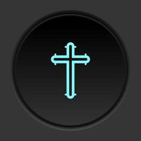 Dark button flat icons on round backgrounds. Building construction insurance dark circle vector icon on darken background