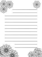 template note vector outline design