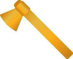 hatchet Gold vector icon with white background. Gradient computer symbol. Vector icon