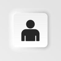 Avatar, user vector icon. Simple element neumorphic style illustration Avatar, user vector icon. Material concept vector illustration.