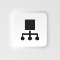 Hierarchical, network vector icon. Simple element neumorphic style illustration Hierarchical, network vector icon. Material concept vector illustration.