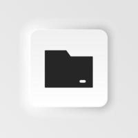 Folder vector icon. Simple element neumorphic style illustration Folder vector icon. Material concept vector illustration.