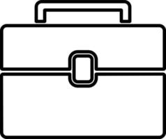 Line vector icon briefcase, bag. Outline vector icon on white background