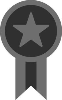 star, medal . Element of web development. Vector icon. Development icon on white background