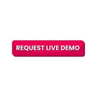 Request live demo education icon label button design vector