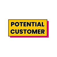 Potential customer business marketing icon label design vector