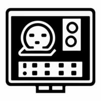 Management panel representing a network interface icon vector illustration