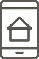 App, house, mobile vector icon. Simple element illustration from UI concept. App, house, mobile vector icon. Real estate concept vector illustration. on white background