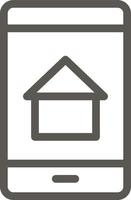 App, house, mobile vector icon. Simple element illustration from UI concept. App, house, mobile vector icon. Real estate concept vector illustration. on white background