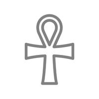 Ankh symbol vector icon. Spiritual concept vector illustration. on white background