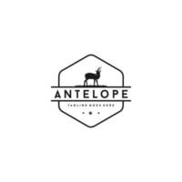 antílope logo vector diseño. increíble un antílope logo. un antílope logotipo