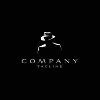 The man of detective logo design icon. The man of detective line art design. The man of detective icon design. The man of detective design inspiration vector