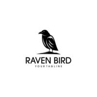 Raven bird logo design vector inspiration