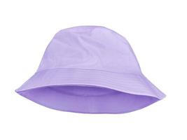 purple bucket hat isolated on white background photo