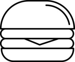 Burger icon vector isolated on white background, Burger transparent sign , thin symbols or lined elements in outline style.