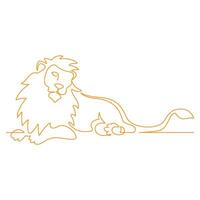 Lion line art logo icon design vector