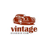 Classic vintage car vector design inspiration. Auto car logo design template. Classic vehicle symbol logotype. A classic car symbol silhouette. Car simple line art logo.