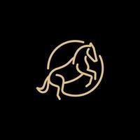 Black Stallion logo design. Awesome a black stallion silhoutte. A black stallion logotype. vector