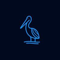 Pelican logo line art design graphic inspiration vector