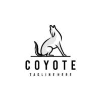 Coyote logo design. Awesome a modern coyote logo. A coyote logotype. vector