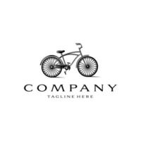 Bicycle logo design template. Awesome a bicylce logo. A bicycle lineart logotype. vector