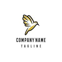 Bananaquit bird logo design template. Awesome a bananaquit bird with emblem logo. A bananaquit bird line art logotype. vector