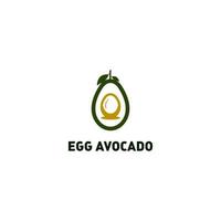 Avocado fruit logo template. Egg Avocado design template logo. Egg vector logo design. Avocado fruit logo template. Health food logotype.