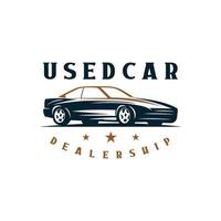 Used car vector design. Awesome used car logo. A used car logotype. Dealer car logo design.