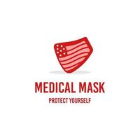 Mask a medical logo design. Awesome modern mask  logo. A mask  medical  logotype. vector