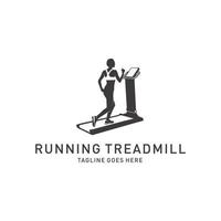 Running treadmill logo design. Trendy flat running treadmill icon from gym and fitness collection. vector