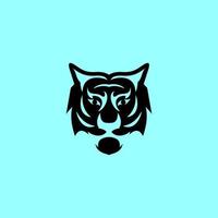 A tiger logo design template. Awesome a tiger logo. A tiger lineart logotype. vector