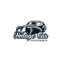 Classic vintage car vector design inspiration. Auto car logo design template. Classic vehicle symbol logotype. A classic car symbol silhouette. Car simple line art logo.