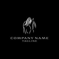 Black Stallion logo design. Awesome a black stallion silhoutte. A black stallion logotype. vector