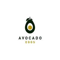 Avocado fruit logo template. Egg Avocado design template logo. Egg vector logo design. Avocado fruit logo template. Health food logotype.