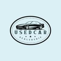 Used car vector design. Awesome used car logo. A used car logotype. Dealer car logo design.