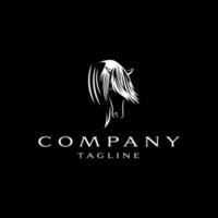 Black Stallion logo design. Awesome a black stallion silhoutte. A black stallion logotype. vector