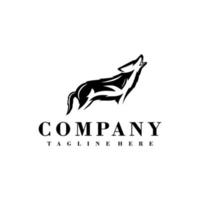 Coyote logo design. Awesome a modern coyote logo. A coyote logotype. vector